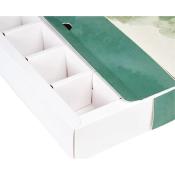 Coffret Vide Carton Carré Calendrier De l'Avent Campagne Enneigée