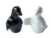 Salière & Poivrière Porcelaine Canard Blanc & Noir