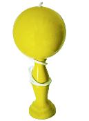 Bilboquet en Bois Laqué et Vernis Jaune