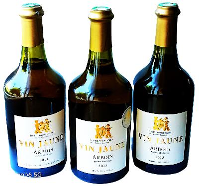 Coffret 3 Bouteilles Vin Jaune Arbois Années 2011 2012 2013