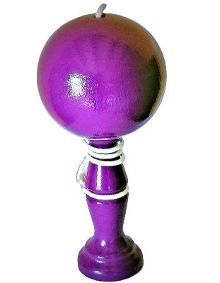 Bilboquet en Bois Laqué et Vernis Bleu Marine