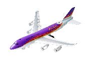 Metal Airliner with Sound and Light