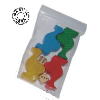 Sachet de 4 oies en bois pour le jeu de l'oie