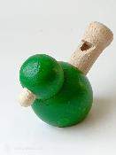 Oiseau Sifflet Vert en Bois