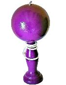 Bilboquet in Lacquered Wood and Navy Blue Varnish