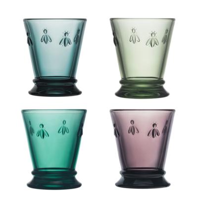 Gobelets en Verre Coloris Assortis Symbole Abeille