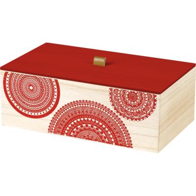 Coffret Bois Rectangle Décor Mandala