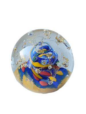 Presse-Papier Grain De Folie Jaune Et Bleu