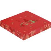 Coffret Vide Carton Carré Calendrier De l'Avent Mosaique Festive