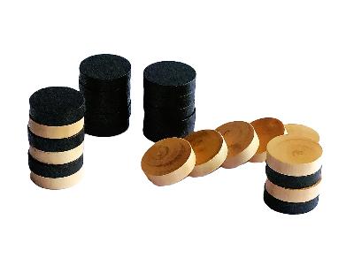 Sachet 40 Pions en Bois Pour Jeu De Dames