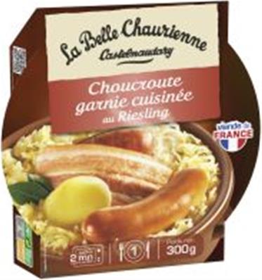 Plat cuisiné choucroute garnie cuisinée au Riesling