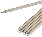 6 Crayons En Bois Avec Gomme