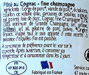 Pâté Charentais A La Fine Champagne  De Cognac 220 Grs