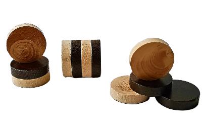 Sachet 40 Pions En Bois Pour Jeu De Dames