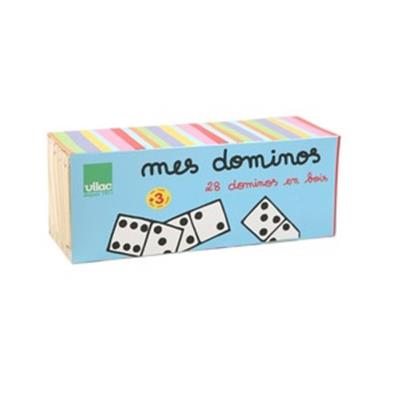 Coffret bois jeu de dominos