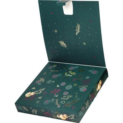 Coffret Vide Carton Carré Calendrier De l'Avent Nature Enchantée