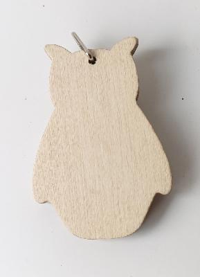 Porte-Clef Hibou en Bois à Personnaliser