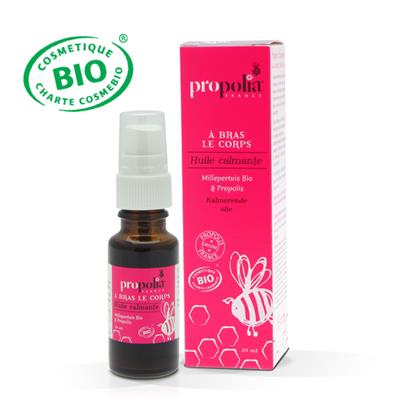 Huile calmante milleperthuis bio et propolis 20 ml