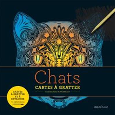 Cartes à gratter antistress chats