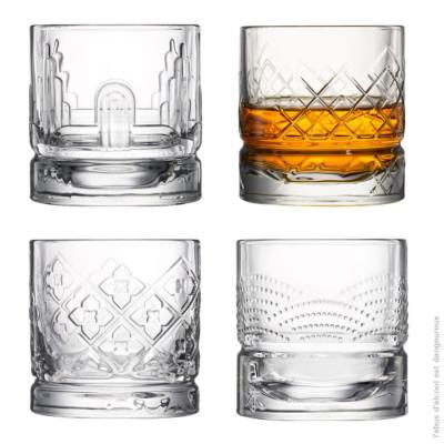 Gobelets à Whisky en Verre Motifs Assortis