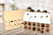 Natural Wooden House Advent Calendar