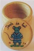 Boîte en Bois pour Dents de Lait Décor Souris