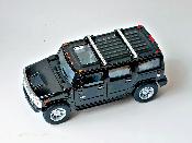 Hummer H2 Suv Black Metal Miniature Car