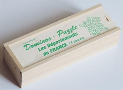 Jeu de dominos bois carte de France